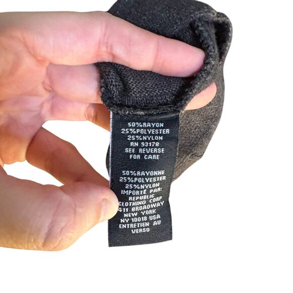 Premise Dark Grey Knit Button Sweater Midi Skirt Wide Rib High Waist Medium - Picture 4 of 8